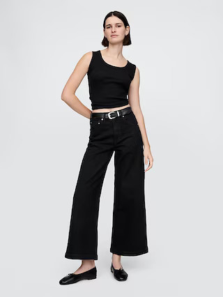 High Rise Stride Wide-Leg Ankle Jeans | Gap | Gap (US)