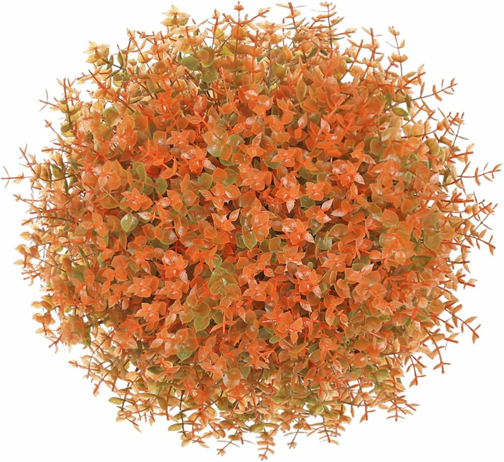 Momkids 10 Pcs Outdoor Artifical Flower Uv Resistant Fake Plants Faux Plastic Floral Orange Shrub... | Amazon (US)