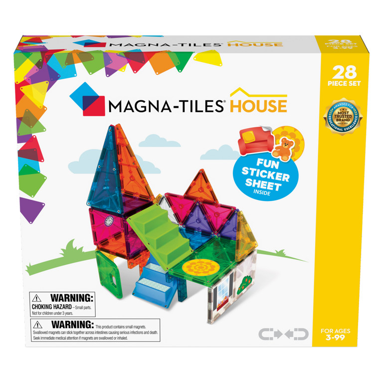 MAGNA-TILES House 28-Piece Magnetic Construction Set, The ORIGINAL Magnetic Building Brand | Walmart (US)