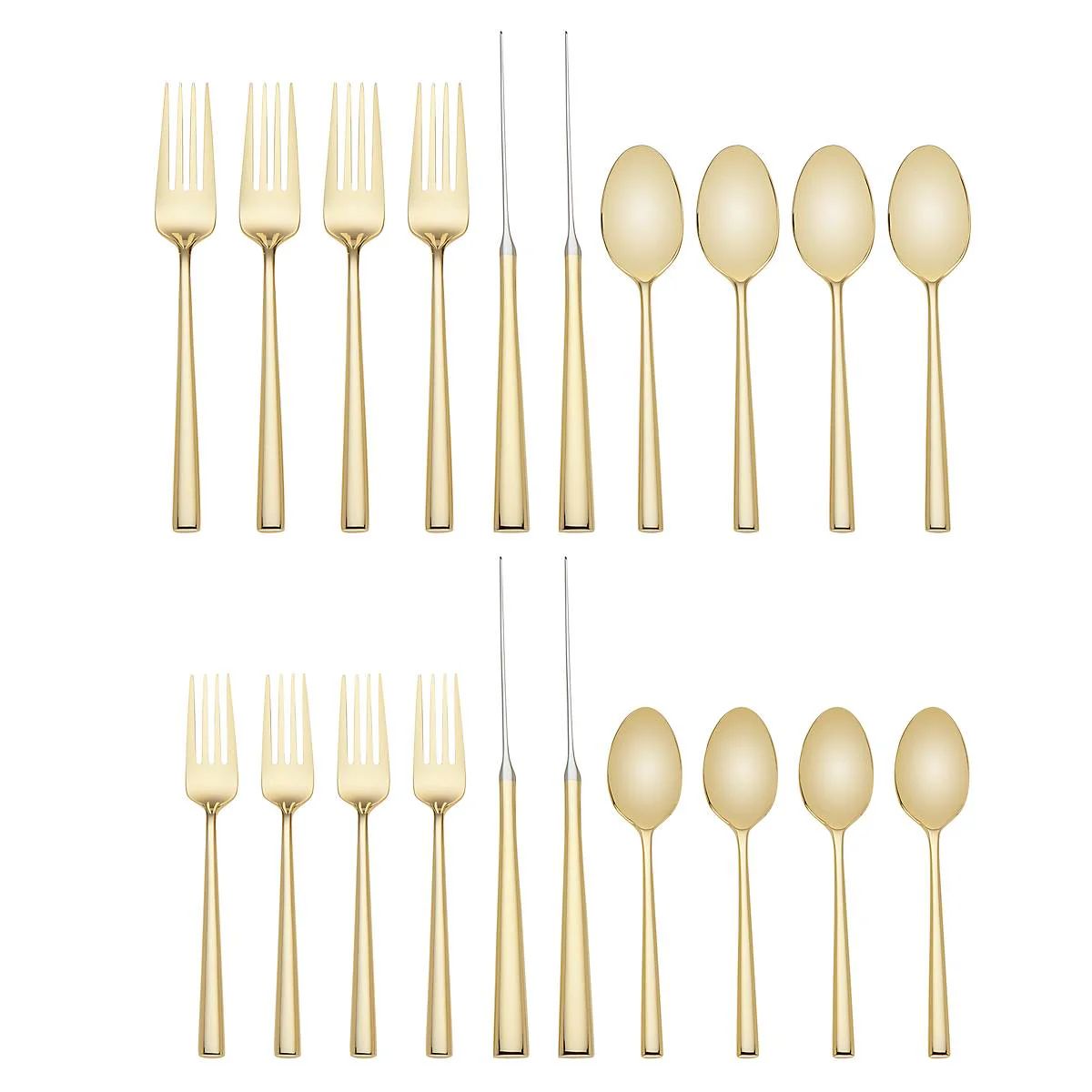 Malmo Gold 20-Piece Flatware Set | Lenox