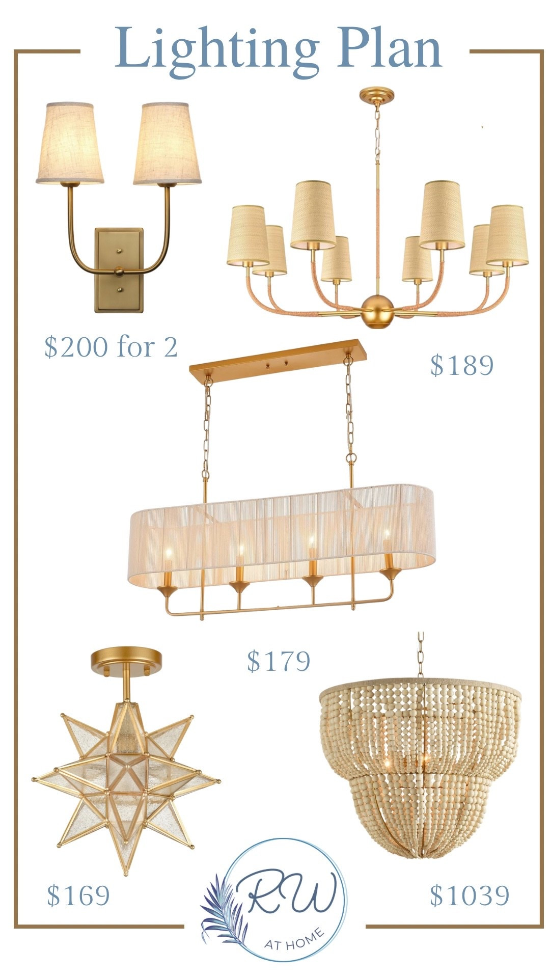 Coastal Grandmillennial lighting for kitchen, dining, bathroom, hallways, foyer, office, bedroom. Rattan beaded brass woven scalloped sconces chandelier pendant linear

#LTKHome #LTKFindsUnder100