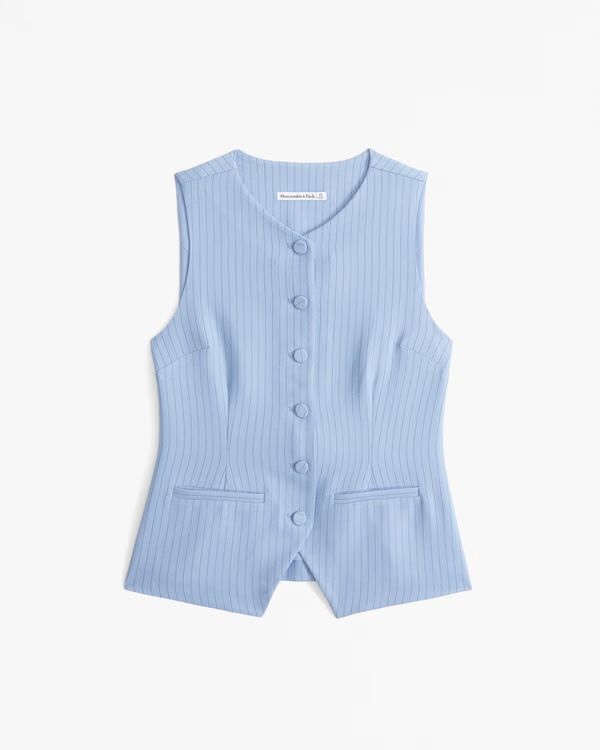 Women's Long-Length Tailored Vest Set Top | Women's Clearance | Abercrombie.com | Abercrombie & Fitch (US)