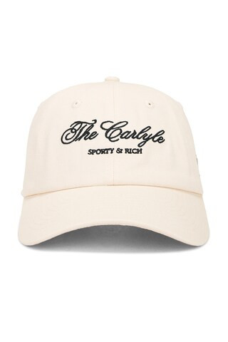 Sporty & Rich x Hotel Carlyle Souvenir Hat in Cream - Cream. Size all. | FWRD 