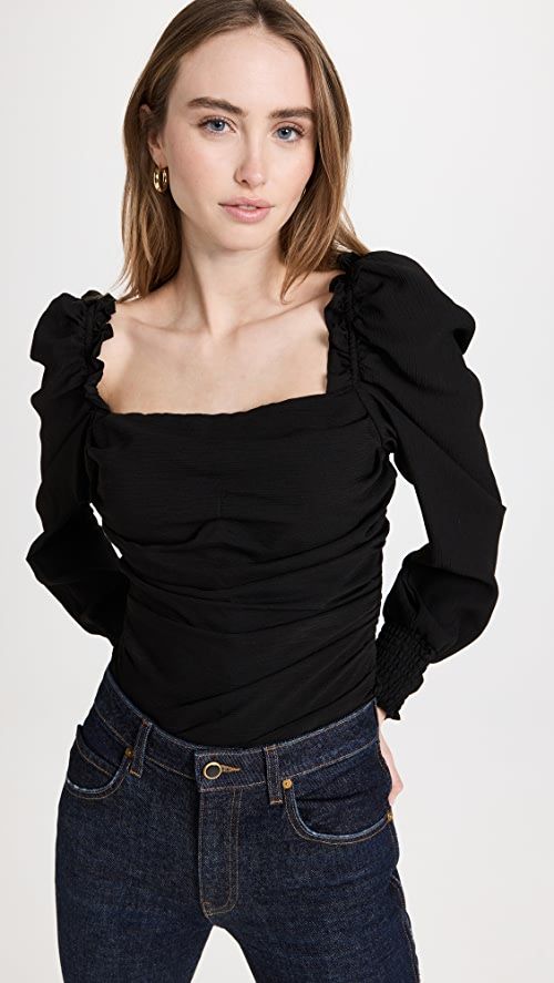 ASTR the Label Puff Sleeve Square Neck Top | SHOPBOP | Shopbop
