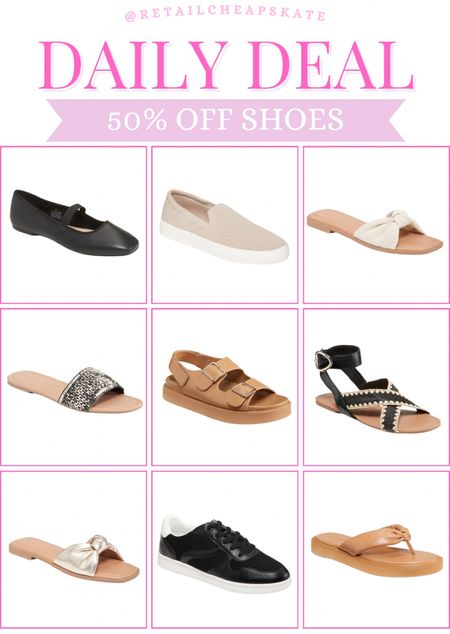 50% off shoes - today only!

#LTKShoeCrush #LTKSaleAlert #LTKStyleTip