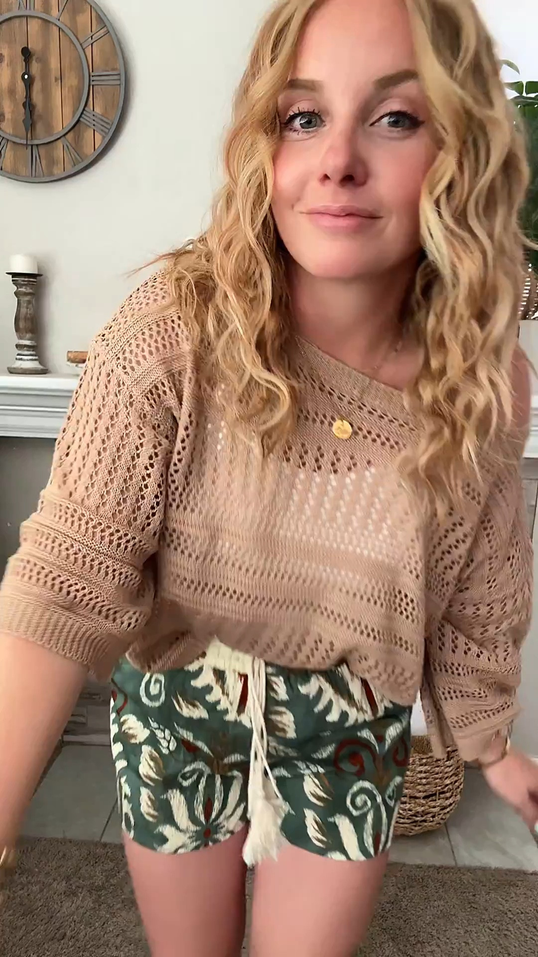 Vacation outfit idea — white tank top with lightweight crochet top, printed linen like shorts, platform sandals, and fun summer handbag






vacation outfits, tropical outfits, beach outfits, beach clothes, resort wear 2026, summer outfits, beach vacation outfit 

#LTKSaleAlert #LTKootd #LTKTravel