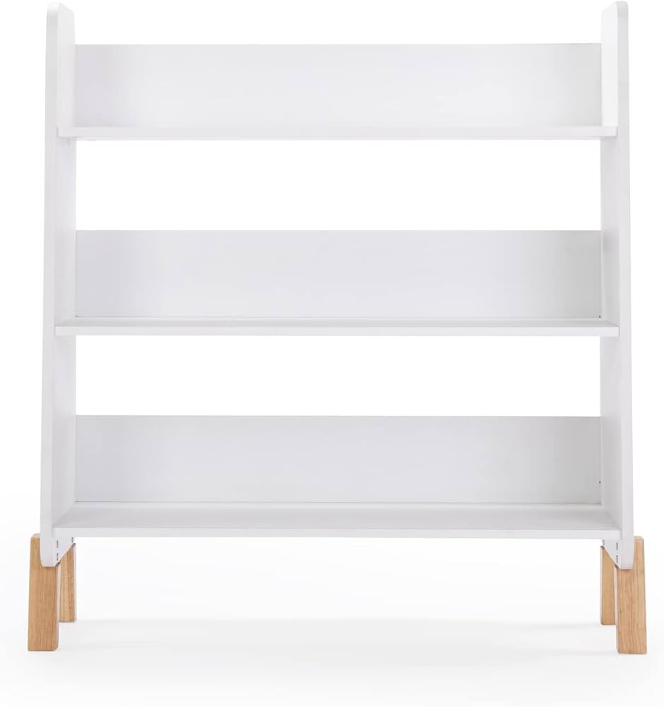 dadada Muse Toddler Bookshelf, 3-Tier 30" Modern Storage Display, White/Natural | Amazon (US)