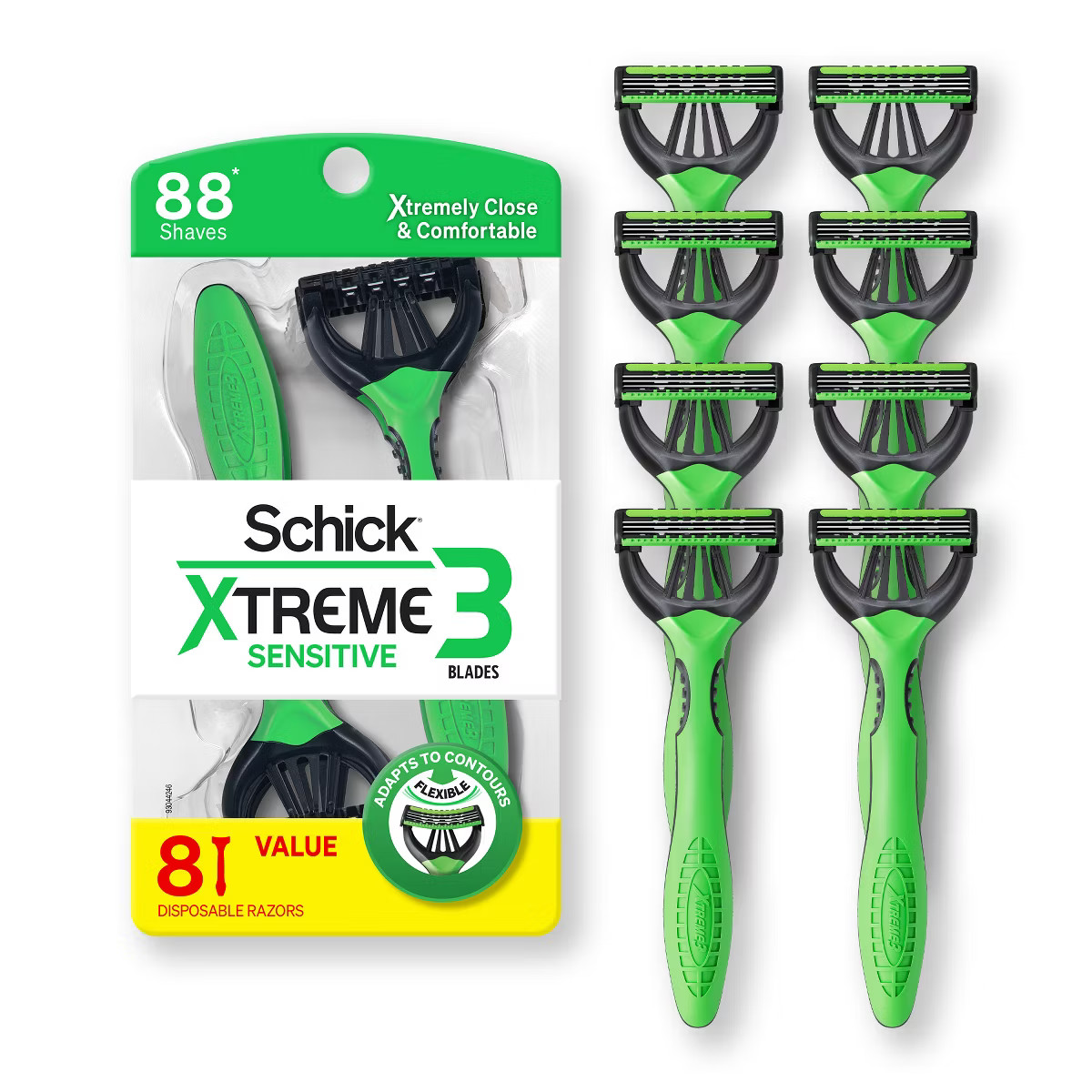 Schick Xtreme 3 Sensitive Men 3 Blade Disposable Razor - 8ct | Target