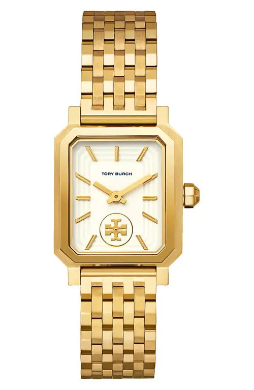 Tory Burch Robinson Mesh Bracelet Watch, 27mm x 29mm in Gold at Nordstrom | Nordstrom