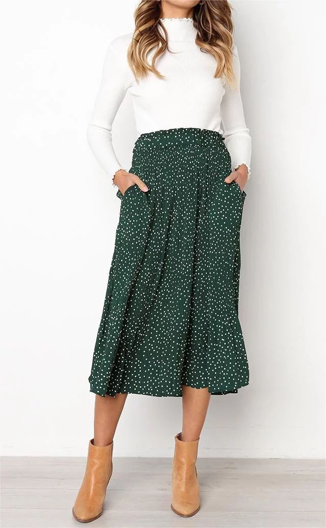 SIEANE Women's High-Waisted Midi Swing Skirt - Walmart.com | Walmart (US)