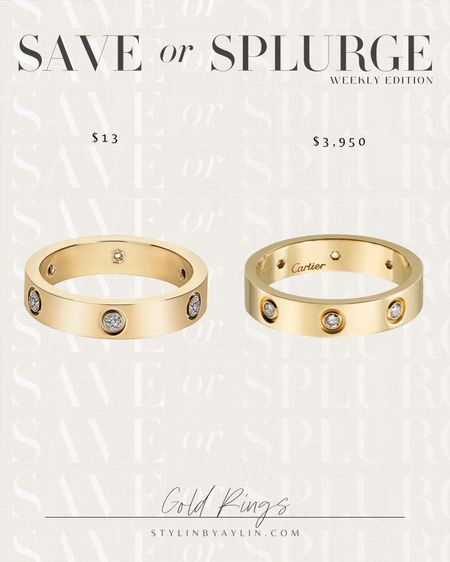 Save vs. splurge- Cartier love ring, good band, rings, #stylinbyaylin

**The Splurge ring is from Cartier 

#LTKunder50 #LTKstyletip #LTKwedding