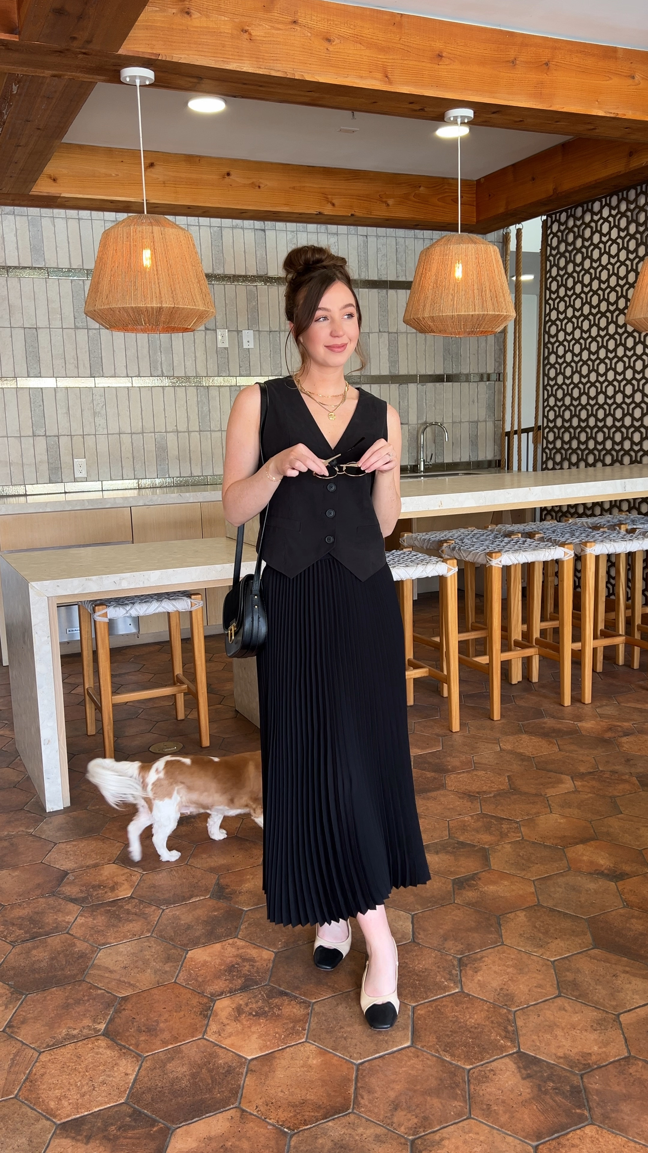 what I wore to the LTK creator event today 👯‍♀️

vest is from target, from last season. I will link a similar black vest. The skirt is from aritzia, wearing size medium, slingback heels are sam edelman, crossbody bag is mango. Linked below! 

#LTKVideo #LTKstyletip #LTKSeasonal