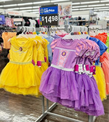 Disney Princess cosplay dresses, these are $14.98 and available from 4-16👑