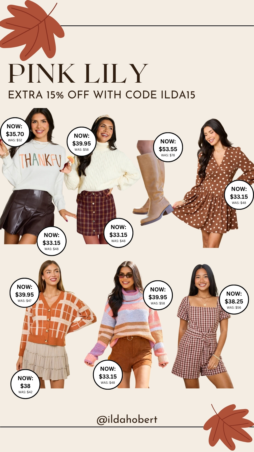 Loving these NEW arrivals from Pink Lily + use code ILDA 15 for an extra 15% off! 

Fall outfit, fall fashion, Thanksgiving, polka dot, boots, fall dress 

 #LTKootd #LTKSeasonal #LTKSaleAlert