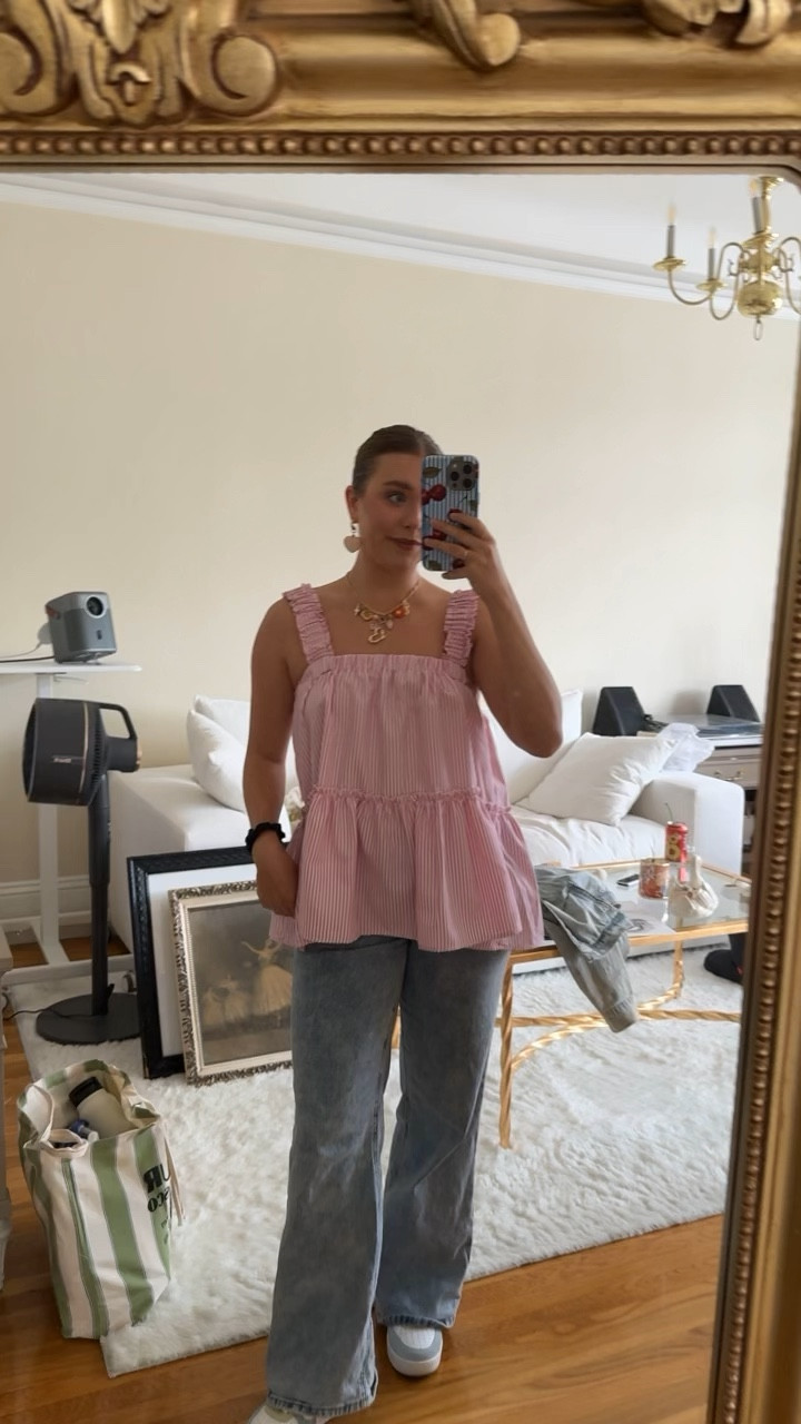 The cutest blouse everrrrr !!

#pinterestoutfit #pinterestgirl #blouse #pinkstriped #summeroutfit #summertop 

#LTKFindsUnder100 #LTKSummerSales