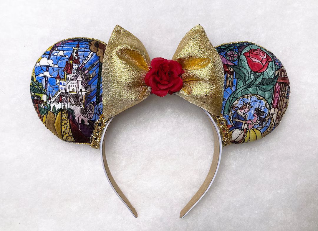 Beauty & The Beast Mouse Ears, Belle Ears, Mouse Ears, Belle, Beast | Etsy (US)