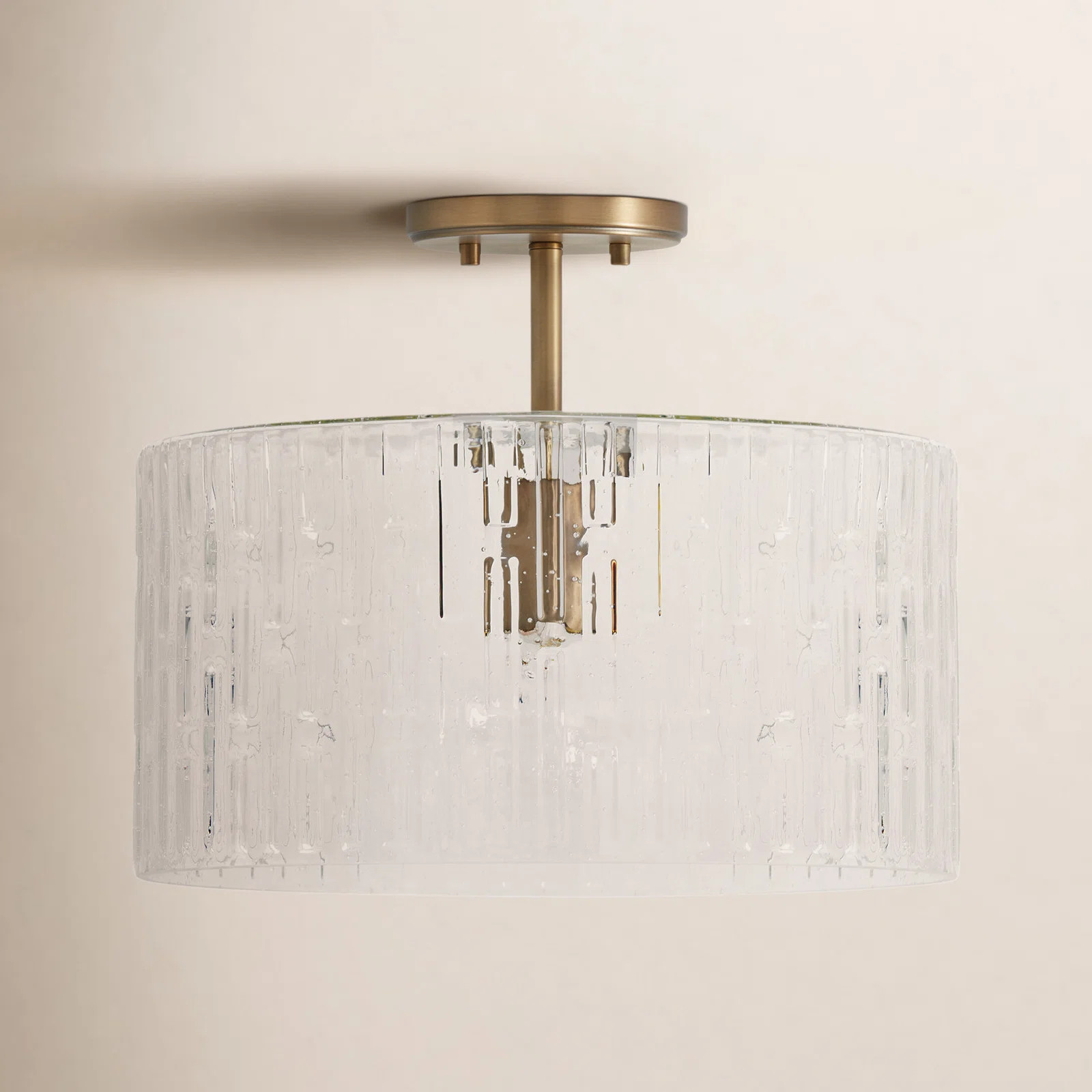 Morrone Single Light Glass Semi Flush Mount | Birch Lane
