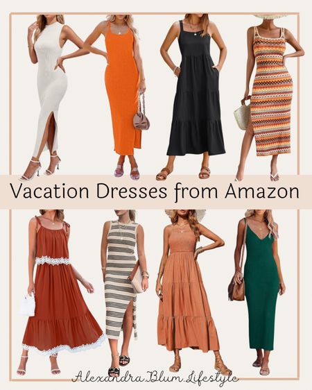 Summer Midi body con dresses from Amazon! Summer casual dresses! Vacation dress! Maxi dress! Beach dress! Spring dress! Amazon dresses! Body con dress! 

#LTKmidsize #LTKfindsunder100 #LTKfindsunder50