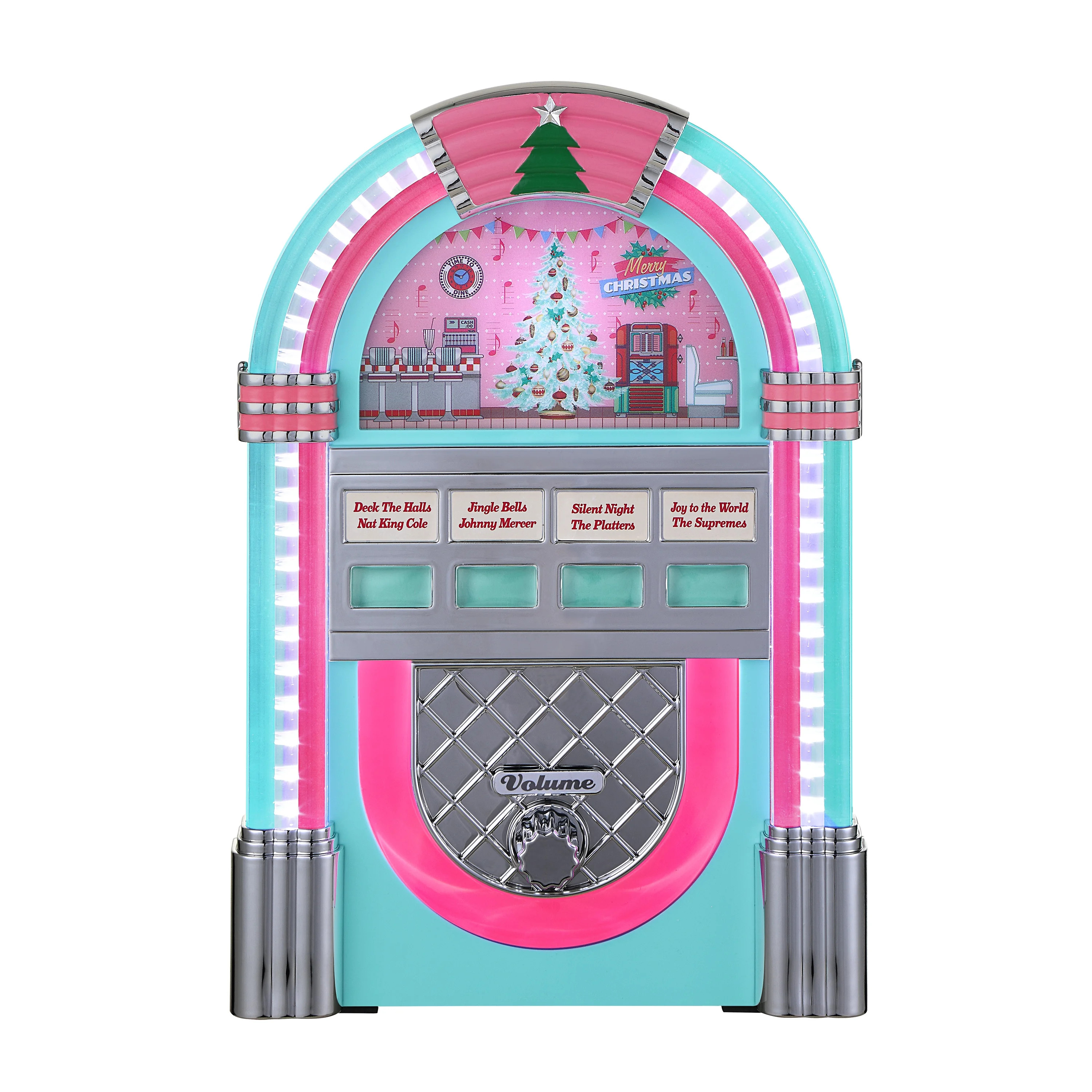 Mr. Christmas 9" Decorative Retro Jukebox, Seafoam Green | Walmart (US)