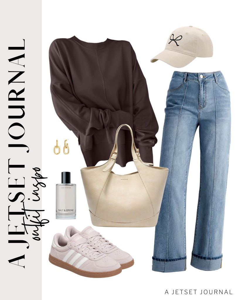 This oversized sweatshirt is perfect for Sidefeel jeans and adidas Breaknet Sleek Shoes. To style, wear this cute baseball cap and grab your Missnine large tote bag. 

#LTKSeasonal #LTKSaleAlert #LTKTravel
 

 