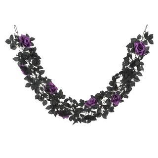 6ft. Glitter Purple Roses Chain Garland by Ashland® | Michaels Stores