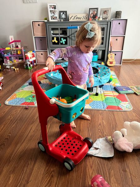 Love our play shopping cart and groceries!  Great birthday presents for toddlers.  Highly recommend this one because it comes built, it makes sounds, and you can adjust the height.  The basket also comes off!  

#LTKGiftGuide #LTKfindsunder50 #LTKkids