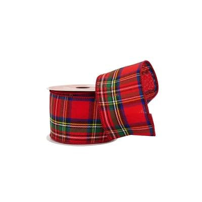 2.5" x 20ft. Red Tartan Wired Ribbon by Celebrate It® - Holiday and Christmas Ribbon, Bows for Crafts, Giftwrap, and Home Decor | Amazon (US)