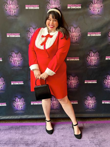 I was so excited to wear this plus size red retro dress to the premiere of Death Becomes Her the Musical! 

#LTKPlusSize