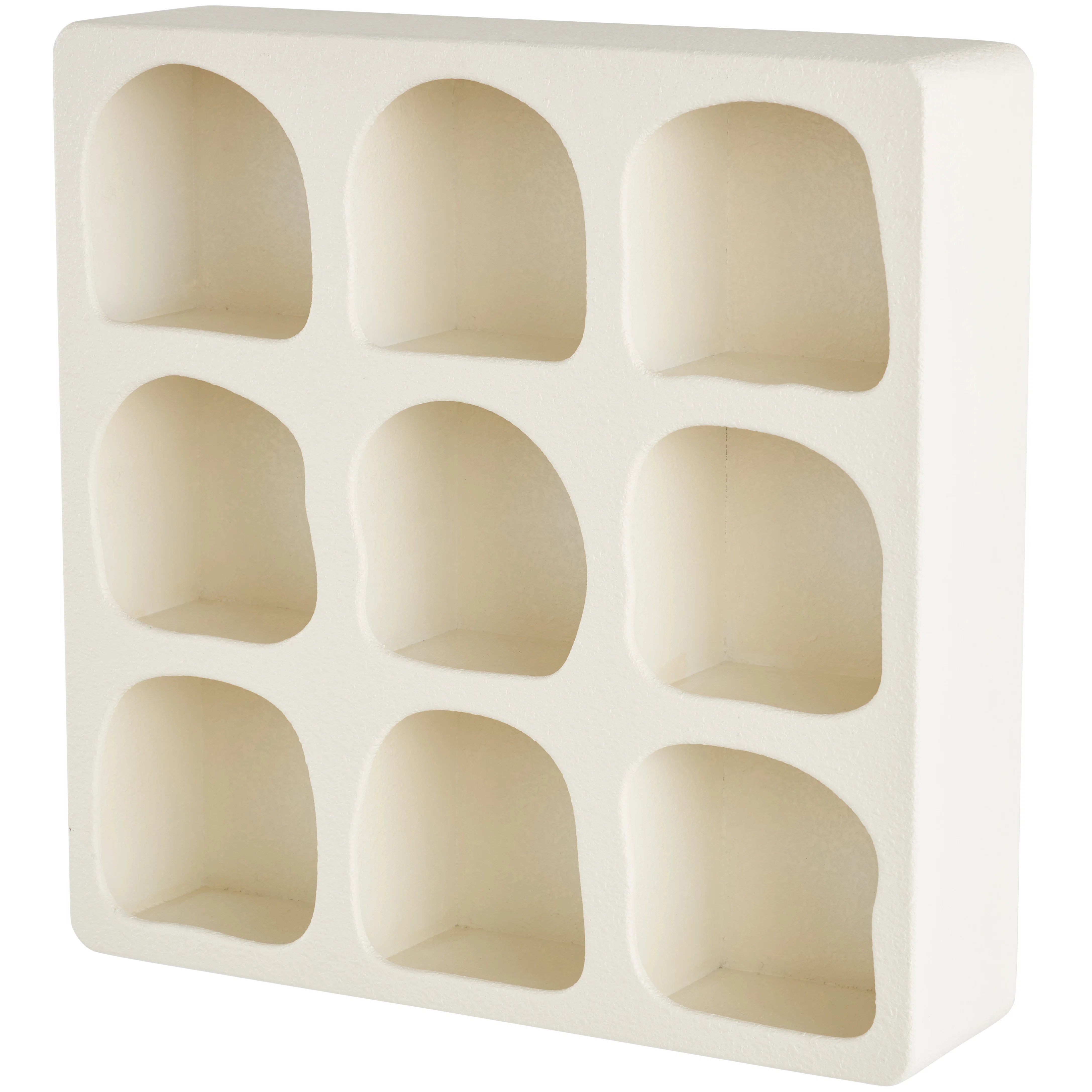 Latitude Run® Cole And Grey Wood 9 Shelf Geometric Wall Shelf | Wayfair | Wayfair North America