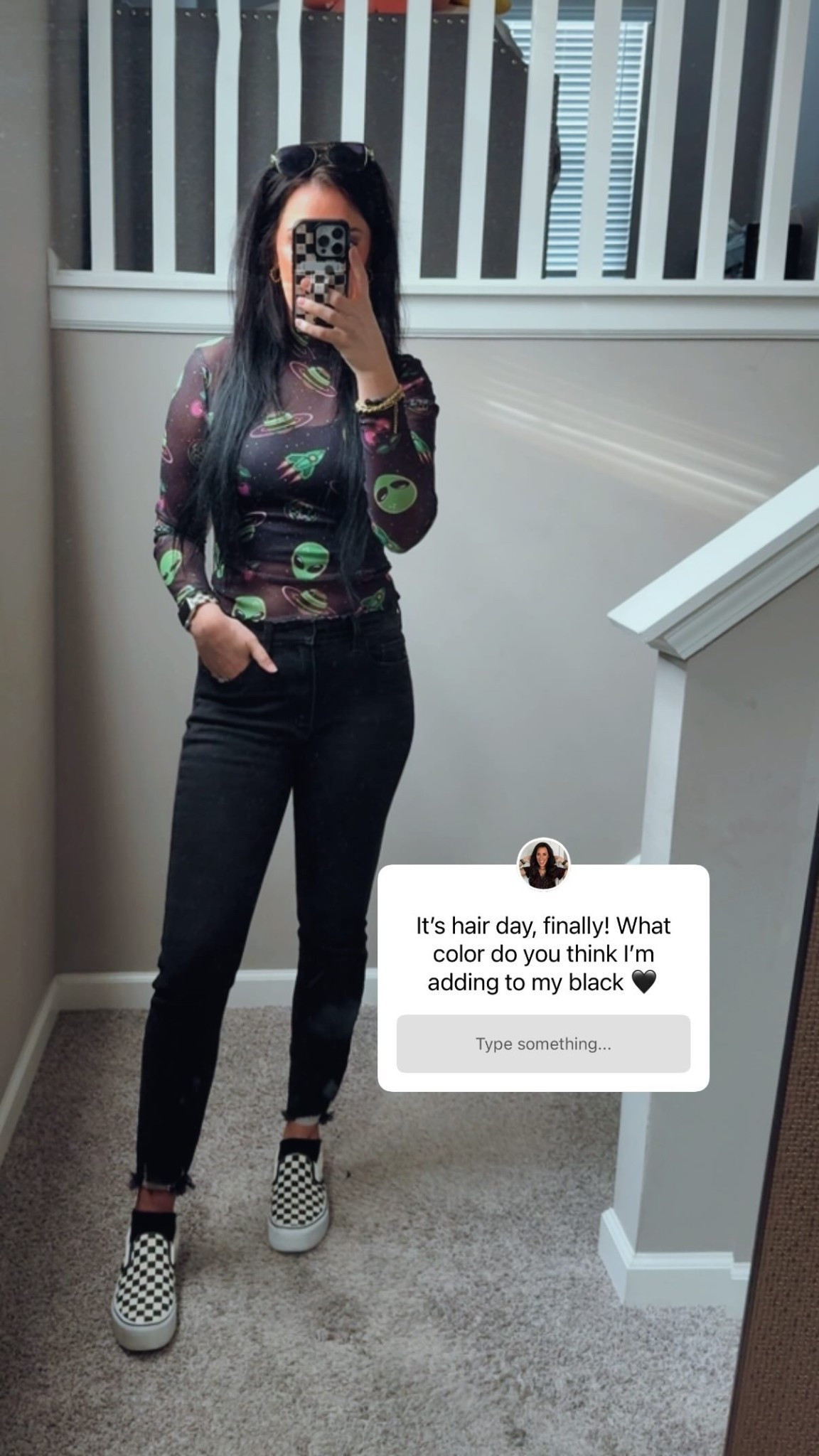 Hair day! Wearing my favorite alien mesh top from WKND Chasers. Use my code COFFEY to save! 

#LTKootd #LTKmomlife #LTKdayinmylife