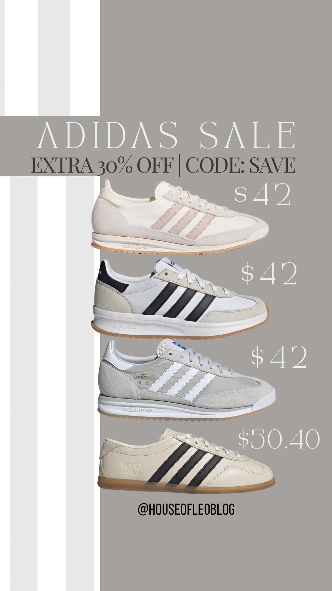 Code: SAVE. Adidas sneakers

#LTKSaleAlert
