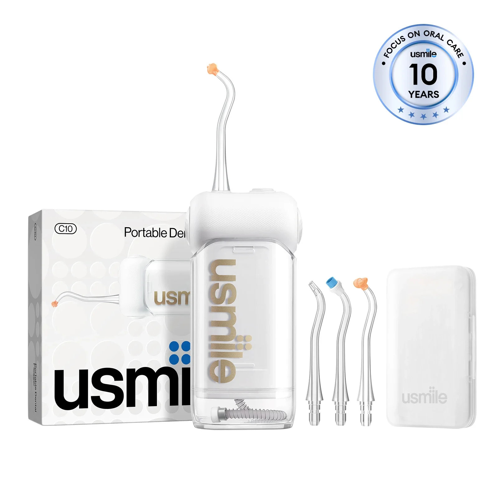 C10 Portable Water Flosser for Travel & Braces | usmile | usmile