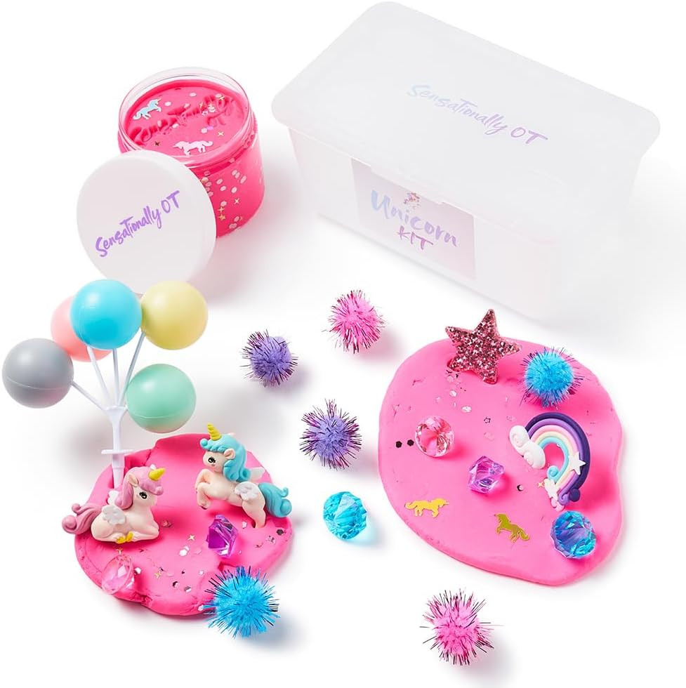 Senationally OT - 2025 Edition - Mini Unicorn Sensory Dough Kit -1 Jar Magic Dough, Sensory Bin f... | Amazon (US)