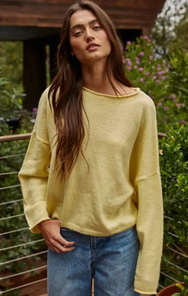 Narina Knit Rolled Round Neck Sweater | Mint Clothing Boutiques