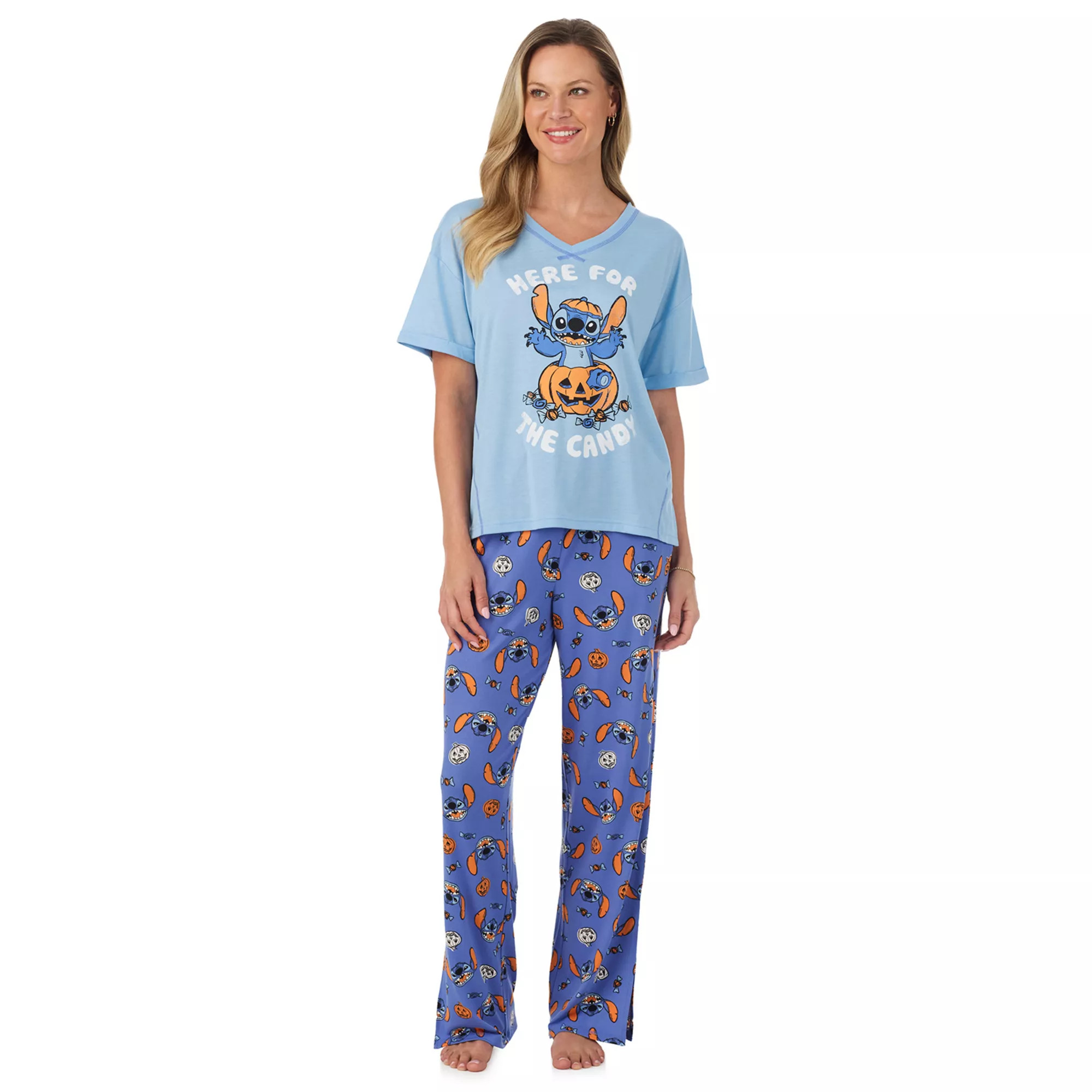 Women's Disney's Lilo & Stitch Candy Short Sleeve Pajama Top & Pajama Bottoms Set | Kohl's