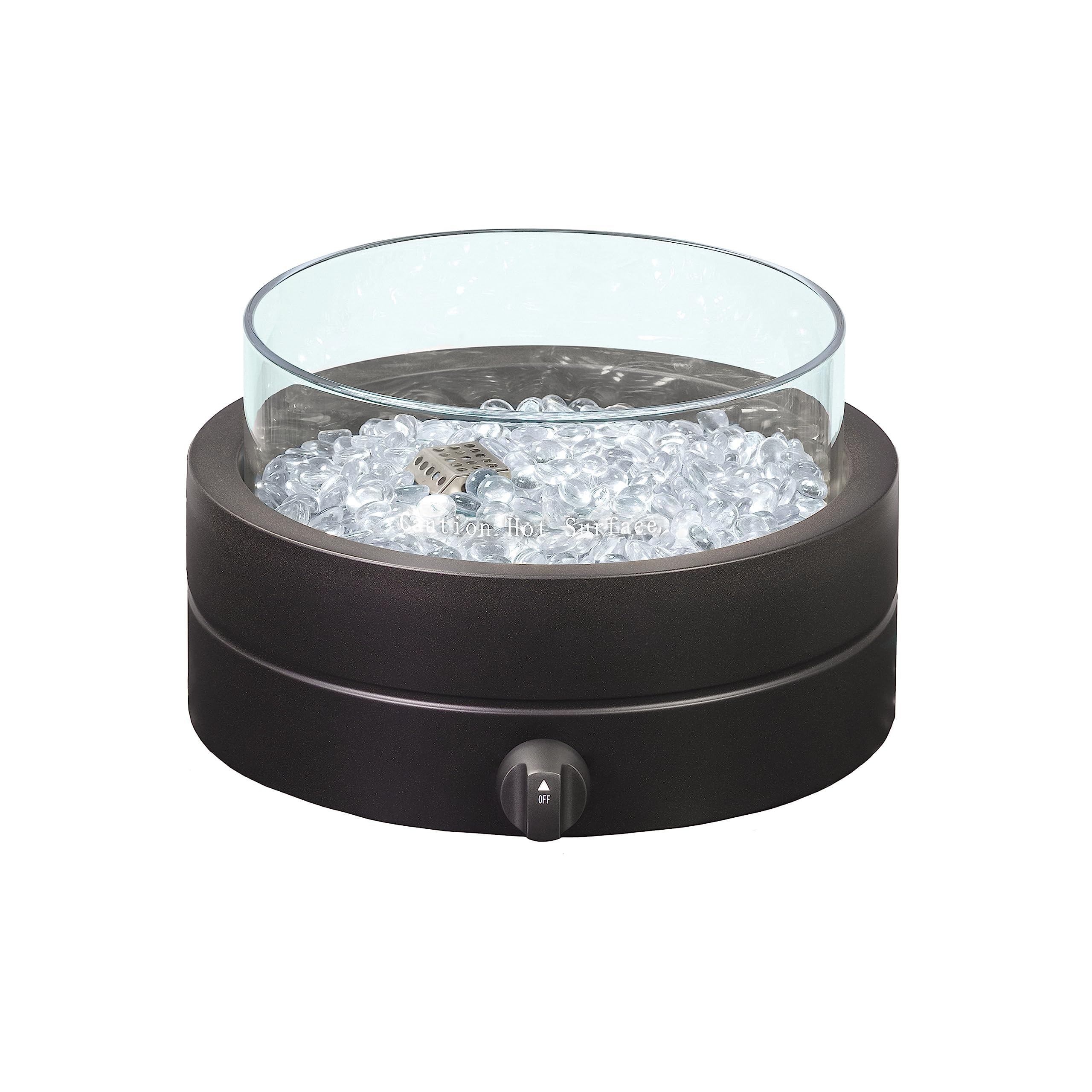 Amazon Basics 14 in 9,000 BTU Round Tabletop Propane Gas Fire Pit, Brown | Amazon (US)