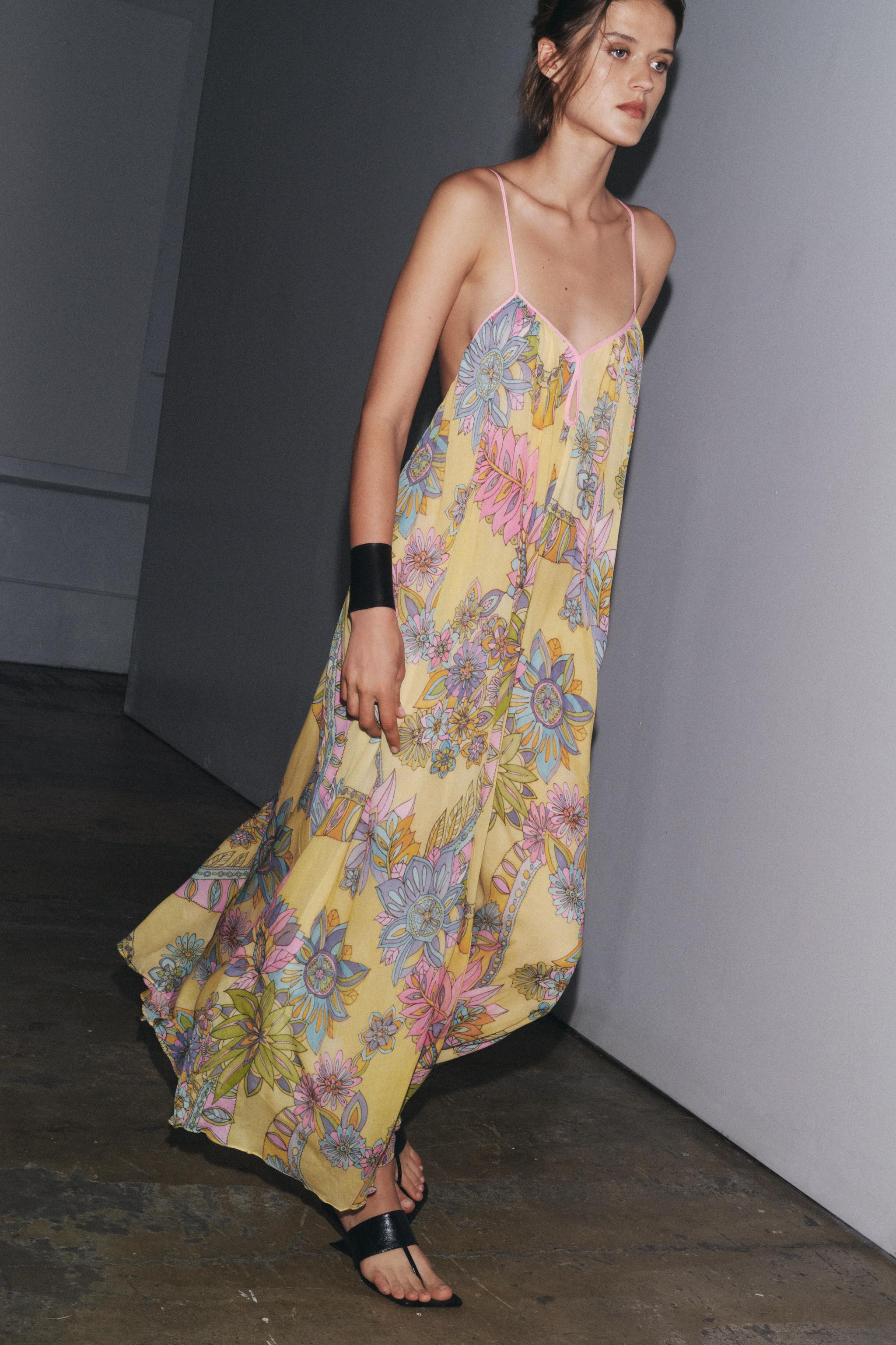 ZW COLLECTION LONG PRINT DRESS | Zara Canada