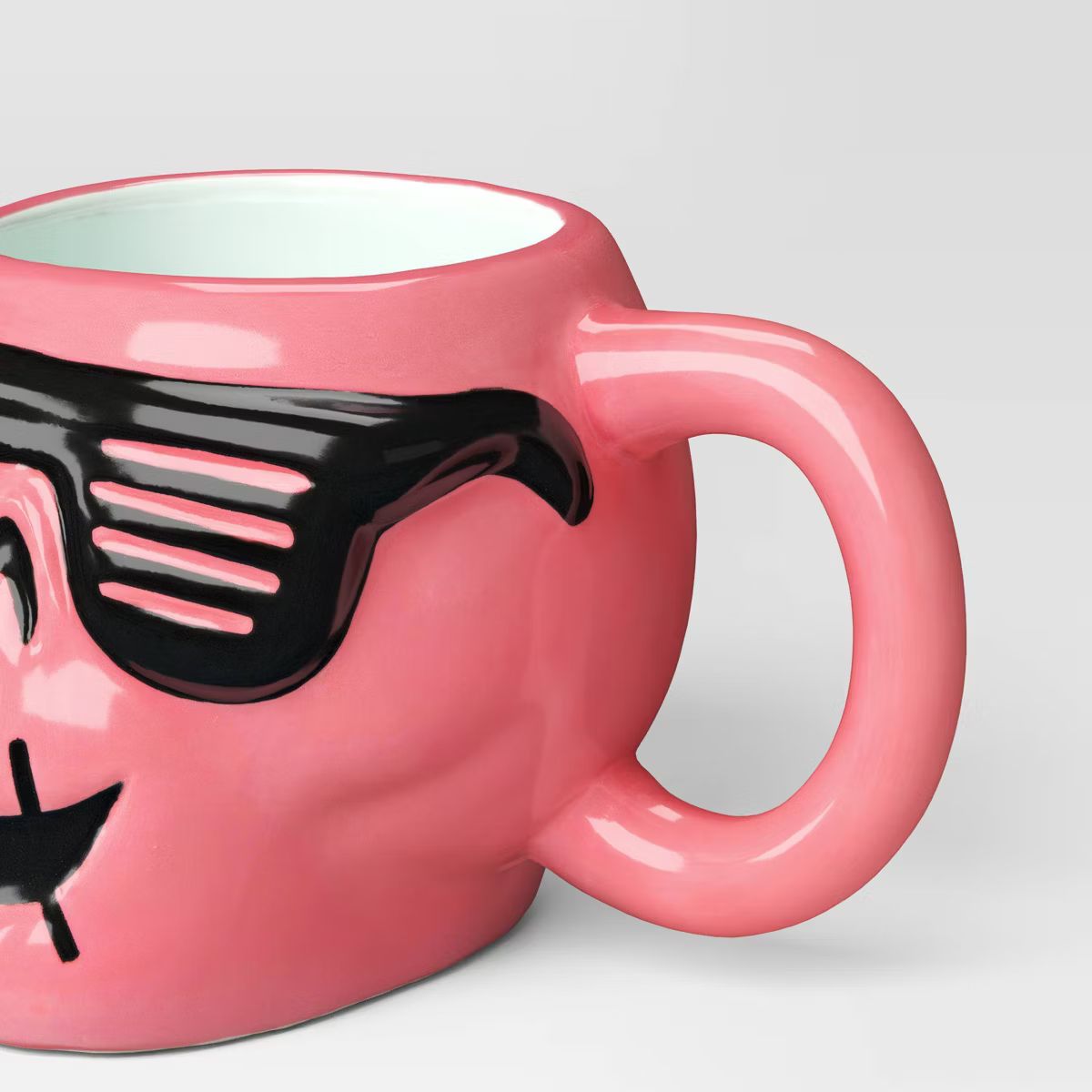 14.8 fl oz Halloween Earthenware Figural Skull Mug Pink - Hyde & EEK! Boutique™ | Target