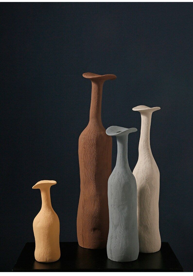 Ceramic bud vase, Picasso inspired, Flower vase, Narrow one flower vase, Modern table decor vase,... | Etsy (US)