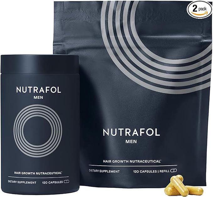 Nutrafol Men's Hair Growth Supplements, Clinically Tested for Visibly Thicker Hair and Scalp Cove... | Amazon (US)