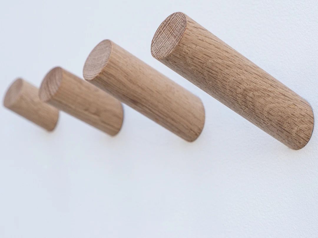 Wall Hook (Set of 3, 5 or single) by TOMAZIN | coat hook, wooden wall hook, minimalist wall stora... | Etsy (US)