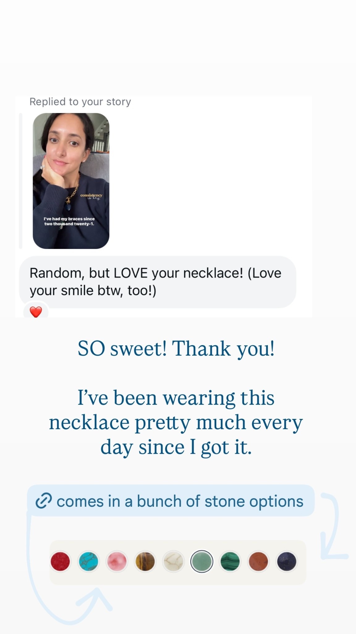 SO sweet! Thank you! 

I’ve been wearing this necklace pretty much every day since I got it.

#LTKStyleTip #LTKParties #LTKOver40