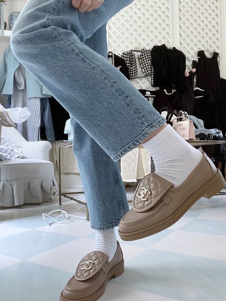 Feminine loafers and socks! How to wear loafers with jeans. Fall fashion accessory  

#LTKSeasonal #LTKshoecrush #LTKstyletip
