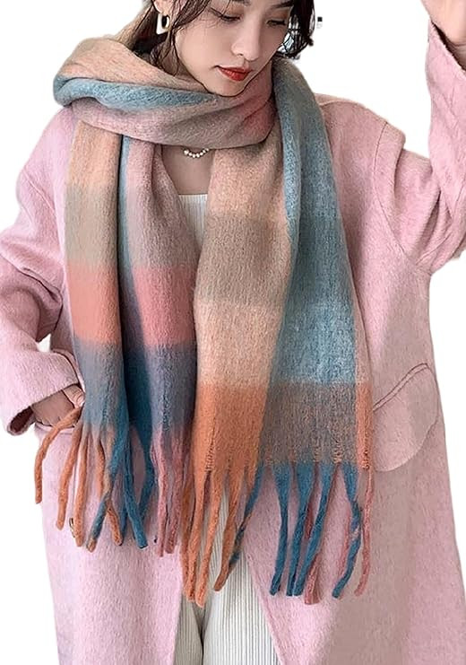 Wander Agio Winter Women Warm Scarf Long Shawl Large Scarves Cold Weather Thick Blanket Scarfs Co... | Amazon (US)