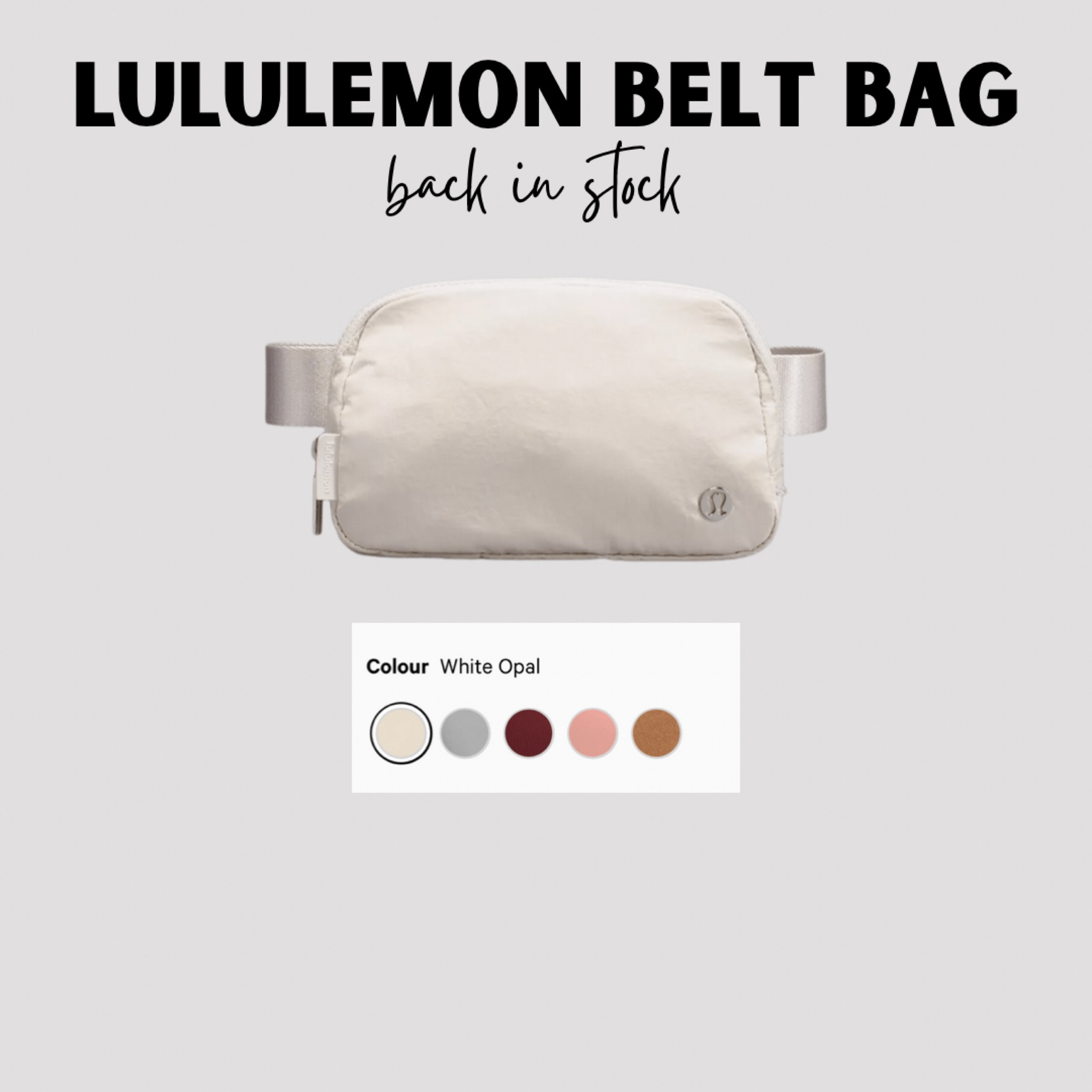 Lululemon belt bag back in stock in a few colors!! 

#LTKunder50 #LTKSeasonal #LTKstyletip