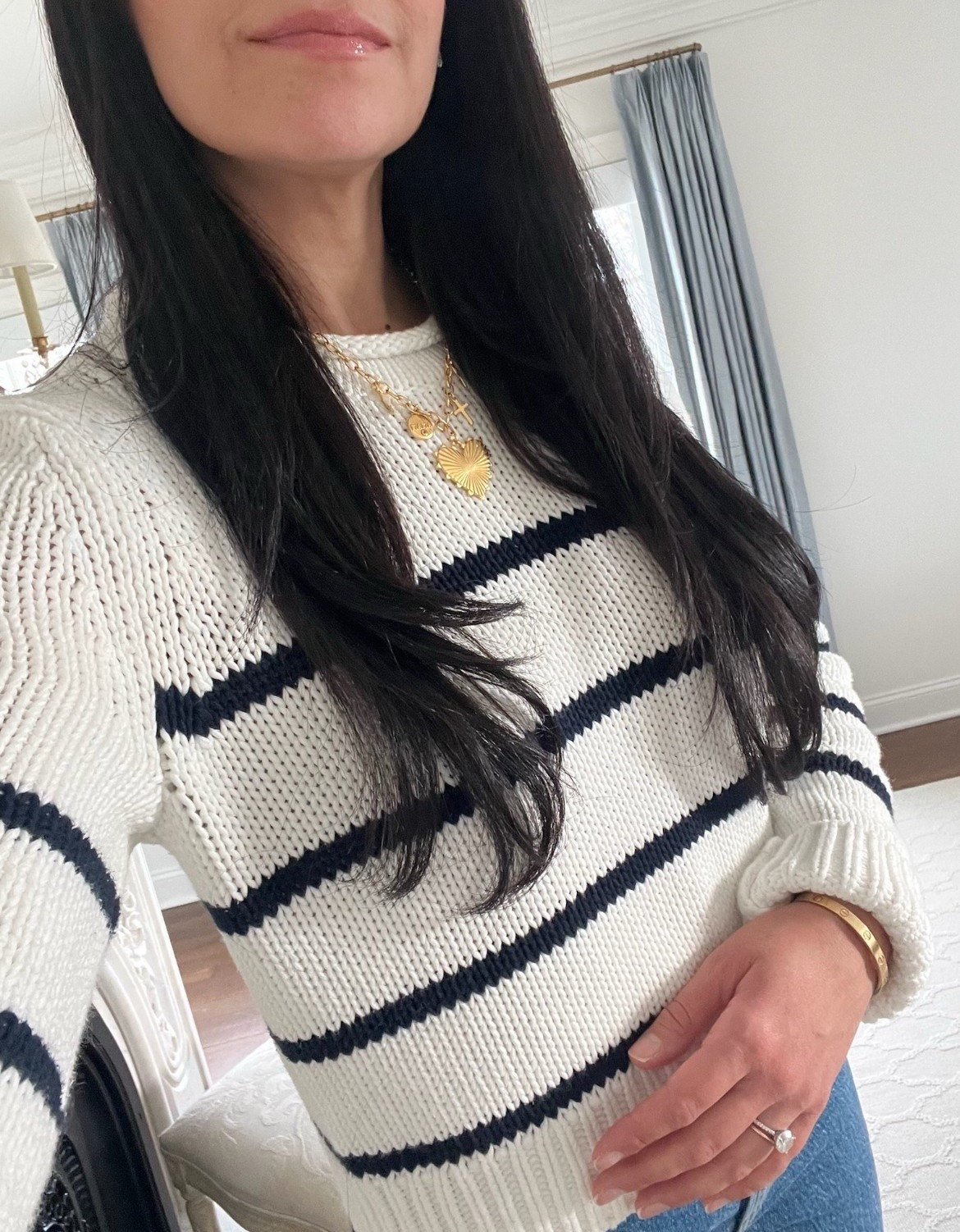 Staple sweater with my favorite charm necklace! 🎀 this necklace is customizable & love how it came together! 

#LTKFindsUnder100 #LTKSeasonal #LTKStyleTip