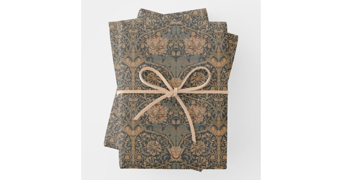William Morris: Blue Honeysuckle Wrapping Paper | Zazzle | Zazzle