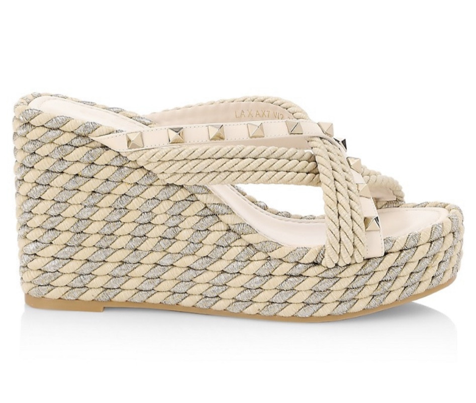 Rockstud braided wedge 

#LTKshoecrush #LTKtravel #LTKstyletip