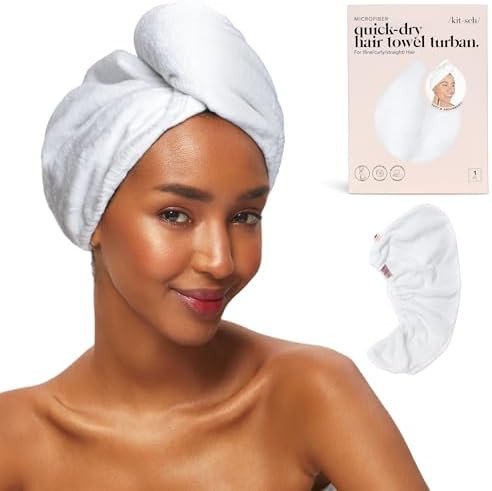 Kitsch Microfiber Hair Towel Wrap for Women – Ultra Absorbent Microfiber Bath Towels for Wet, C... | Amazon (CA)