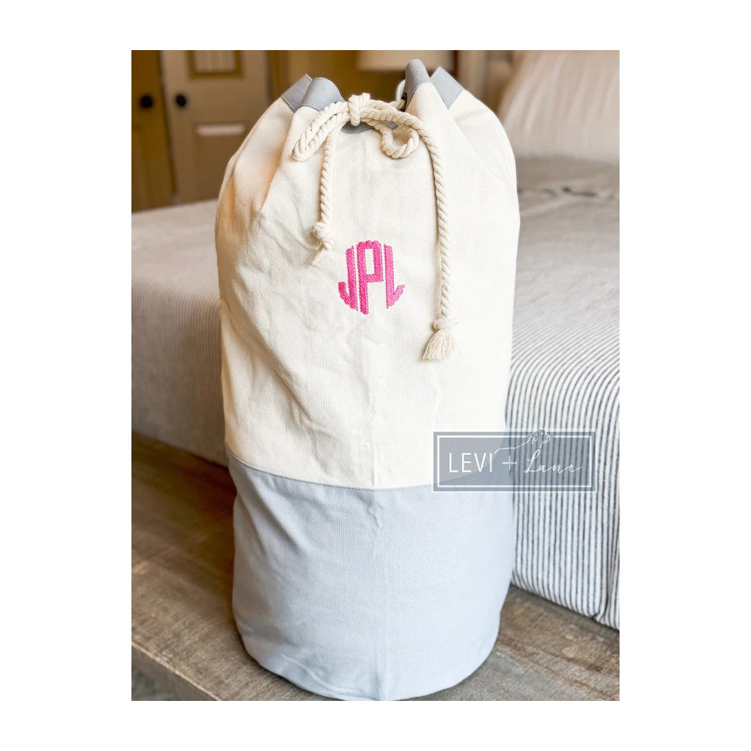 Monogrammed Laundry Bag, High School Graduation, College Laundry Hamper, Dorm Room Gift, Camp Lau... | Etsy (US)